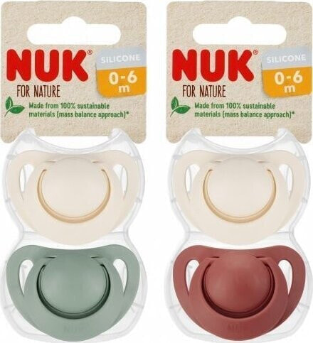 NUK 435037 SMOCZEK SILIKONOWY FOR NATURE 0-6 2SZT 541368, 730922