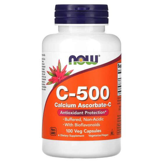 Витамин C NOW C-500, Кальциевый аскорбат-C, 250 капсул