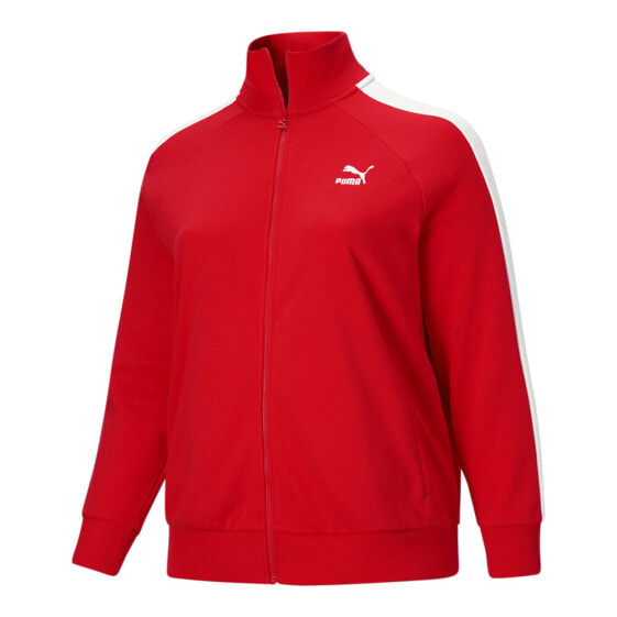 Puma Iconic T7 Track Jacket Plus Womens Red Casual Athletic Outerwear 531853-23