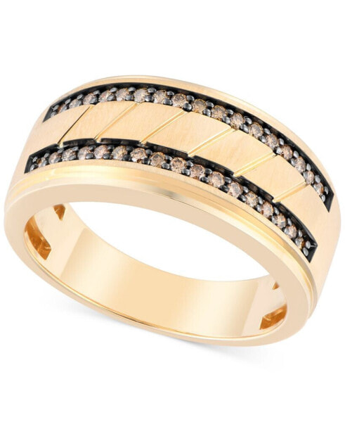 Кольцо Macy's Black Diamond Double Row Band