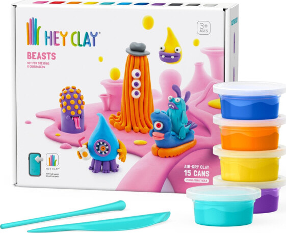 Tm Toys Masa Platyczna Hey Clay Bestie 15 puszek