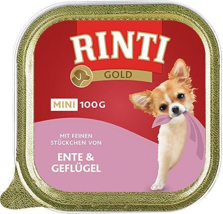 Влажный корм для собак Rinti Rinti Gold Mini с уткой и птицей - 100 г