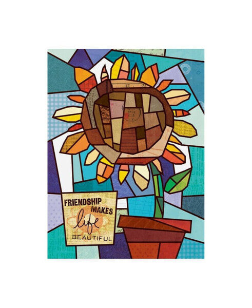 Holli Conger Stained Glass Sunflower Canvas Art - 27" x 33.5"