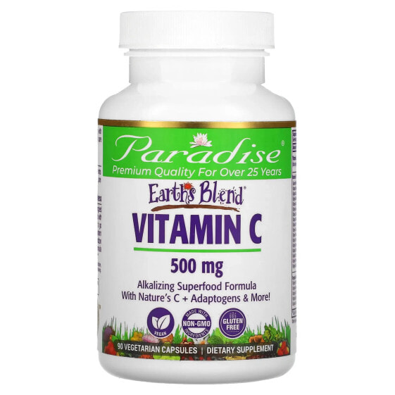 Витамин C Paradise Herbs, 500 мг, 90 вегетарианских капсул
