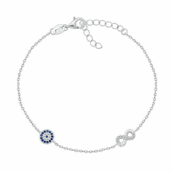 Women´s silver infinity bracelet with zircons BRC176W