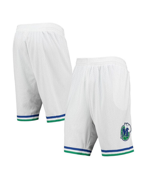 Men's White Dallas Mavericks 1998-99 Hardwood Classics Swingman Shorts