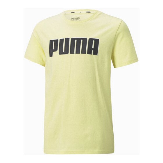 Детский Футболка с коротким рукавом Puma Alpha Graphic Жёлтый