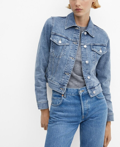 Women's Pocketed Denim Jacket