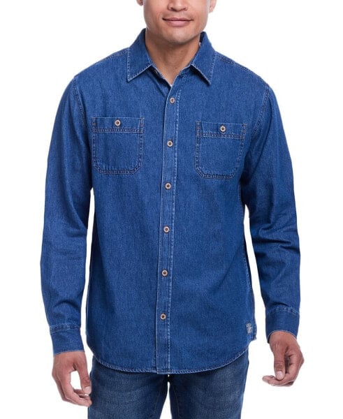 Men's Regular-Fit Denim Shirt Jacket, Created for Macy's