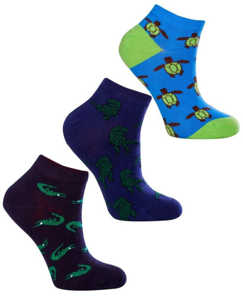 Women's Ankle Bundle 1 W-Cotton Novelty Socks with Seamless Toe, Pack of 3