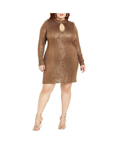 Plus Size Glowing Mini Dress