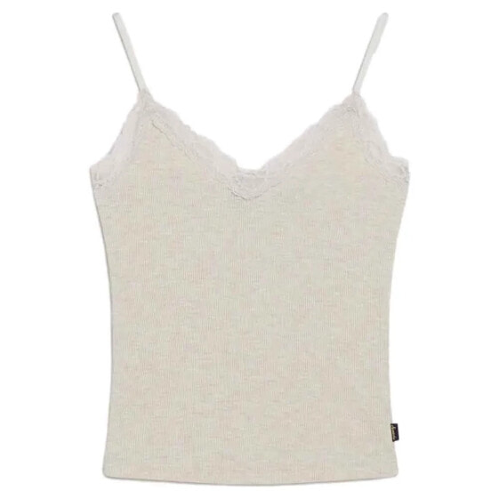 SUPERDRY Essential Lace Trim Sleeveless Blouse