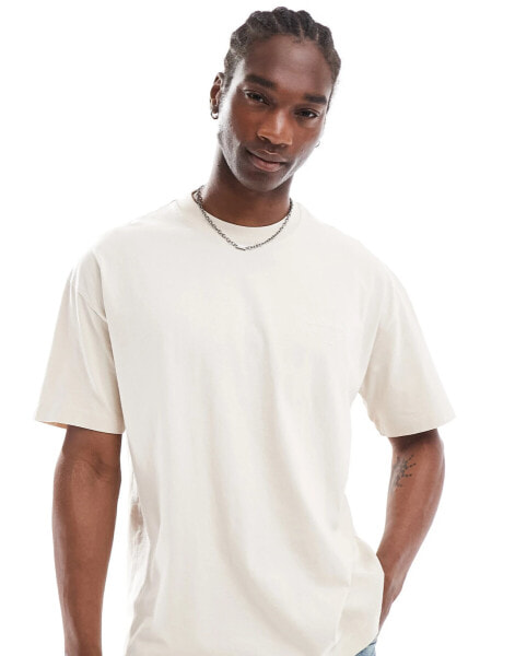 AllSaints Xander tonal logo t-shirt in white