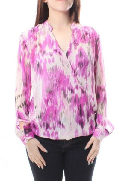 Блузка сурплик INC International Concepts Женская на длинные рукава фиолетовая 10