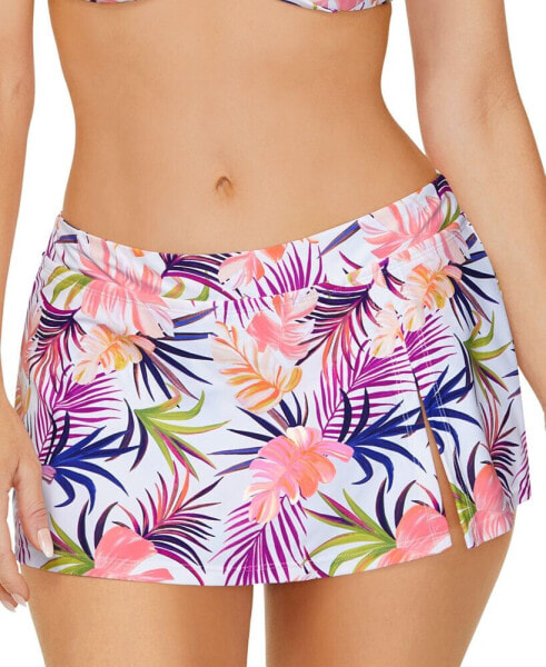 Women's Lux Tropical-Print Swim Skirt, Created for Macy's