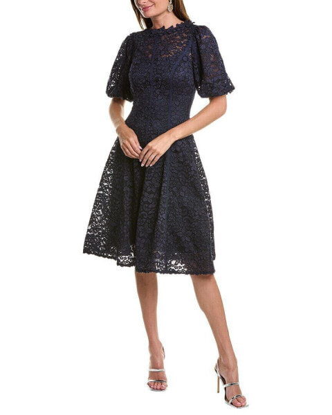 Teri Jon By Rickie Freeman Lace A-Line Dress Women's