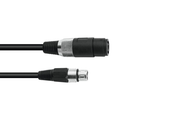 Omnitronic 30225600 - Male - XLR (3-pin) - Male - 1 m - Black