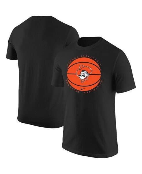 Men's Black Oklahoma State Cowboys Basketball Logo T-shirt
