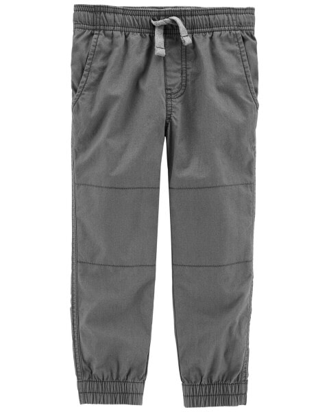 Toddler Elastic Waist Poplin Joggers 3T