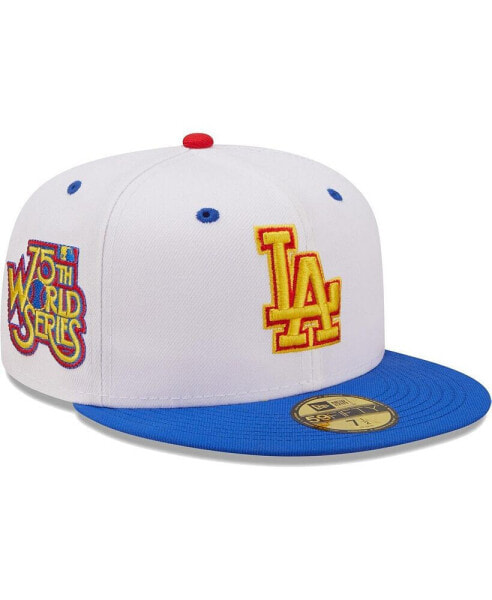 Men's White, Royal Los Angeles Dodgers 75th World Series Cherry Lolli 59FIFTY Fitted Hat