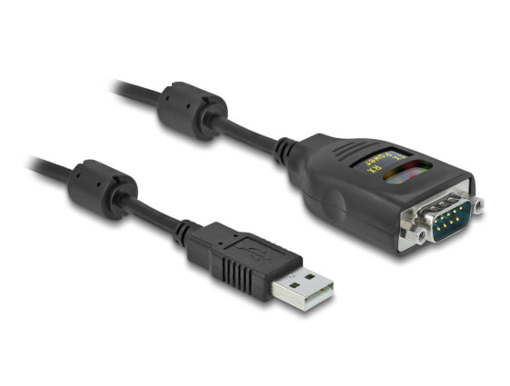 Delock 64154, Black, 2 m, USB Type-A, RS-232, Male, Male