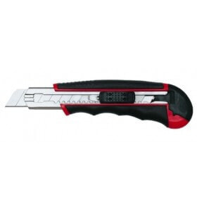 Монтажный нож WEDO 78418 - 1.8 см - Металл, Резина - Черный, Красный, Серебро - 150 г - 170 х 45 х 20 мм