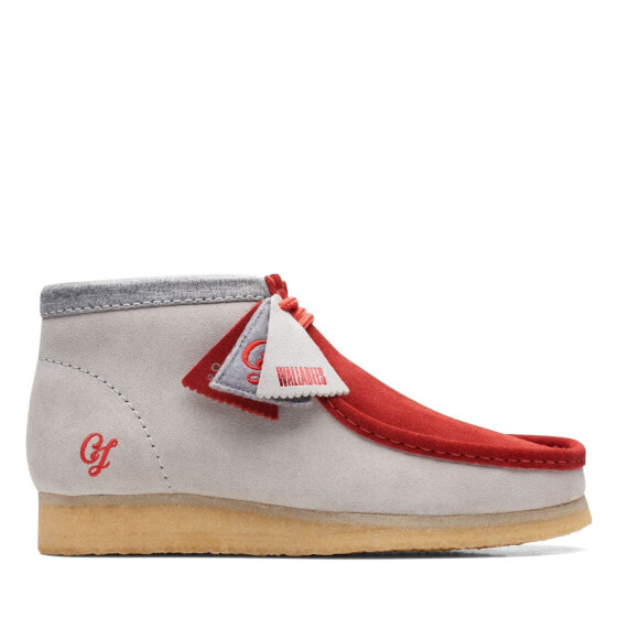 [26165076] Mens Clarks Originals Wallabee VCY 'Red Suede Grey'