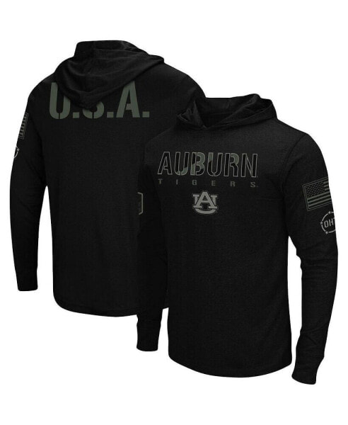 Men's Black Auburn Tigers OHT Military-Inspired Appreciation Hoodie Long Sleeve T-shirt