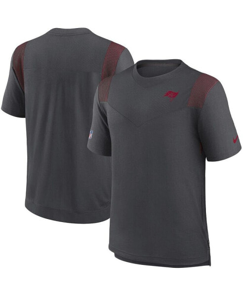 Men's Pewter Tampa Bay Buccaneers Sideline Tonal Logo Performance Player T-shirt