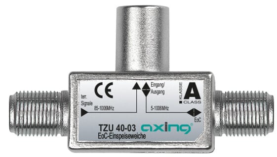 axing TZU 40-03 - Cable splitter - 2 - 2200 MHz - Metallic - Male/Female - A - F - EOC