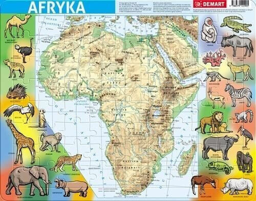 Demart Puzzle ramkowe - Afryka fizyczna