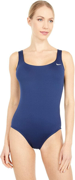 Nike 282455 Essential U-Back One-Piece Midnight Navy, Size Large