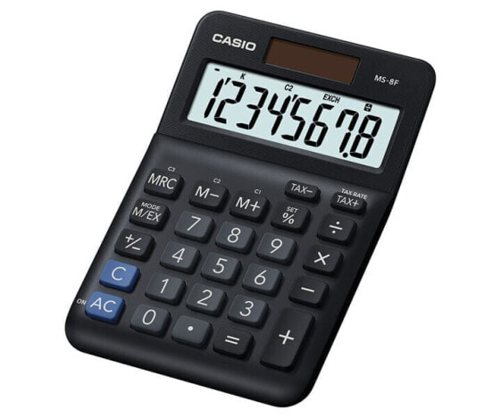 Casio MS-8F - Desktop - Basic - 8 digits - Battery/Solar - Black
