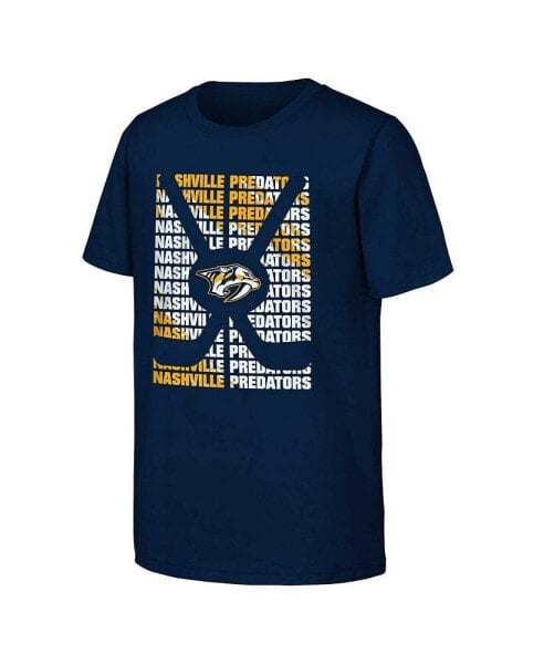 Big Boys Navy Nashville Predators Box T-shirt