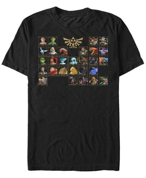 Men's Legend of Zelda Ocarina of Time Periodic Short Sleeve T- shirt