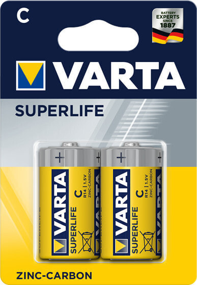 Аккумуляторная батарея VARTA Superlife C Zink-Karbon 1,5 V 1 шт 50 мм
