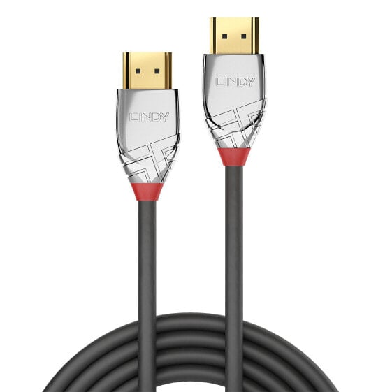 Lindy 3m High Speed HDMI Cable - Cromo Line - 3 m - HDMI Type A (Standard) - HDMI Type A (Standard) - 4096 x 2160 pixels - 3D - Grey - Silver