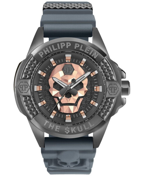 Men's The Skull Gray Silicone Strap Watch 44mm