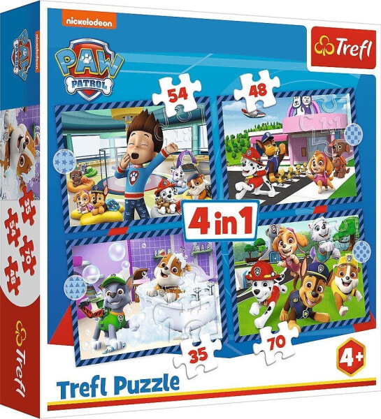 Trefl Puzzle 4w1 Psie sprawy Psi Patrol Paw Patrol