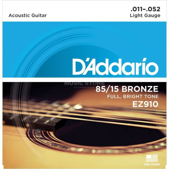 D'Addario A-Guit.Strings EZ910 11-52 85/15 Bronze