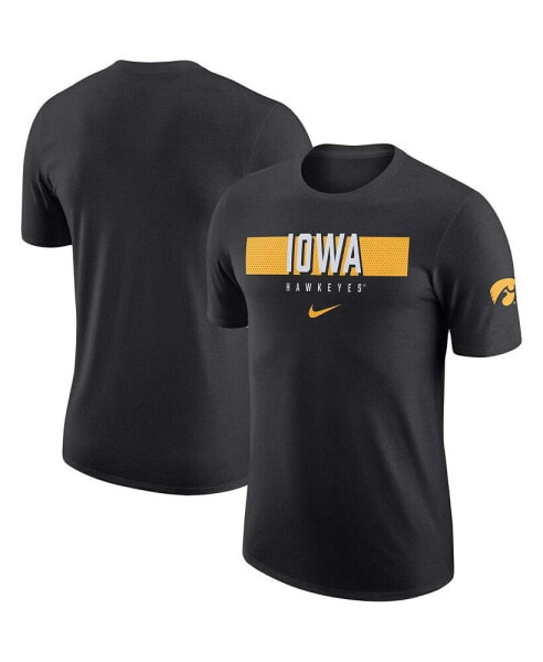 Men's Black Iowa Hawkeyes Campus Gametime T-shirt