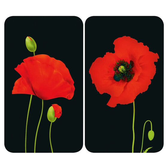 Abdeckplatte Mohn (2er-Set)