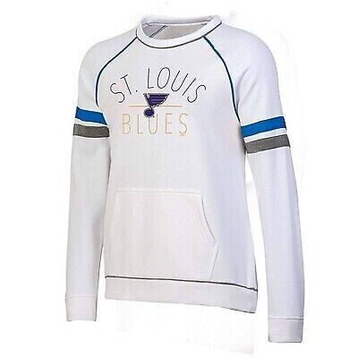NHL St. Louis Blues Women's White Long Sleeve Fleece Crew Sweatshirt - S
