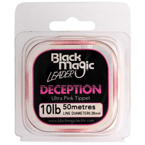 Флюорокарбоновая леска для рыбалки Black Magic Decepction Ultra Pink Tippet 50 м 10lb 0,28 мм
