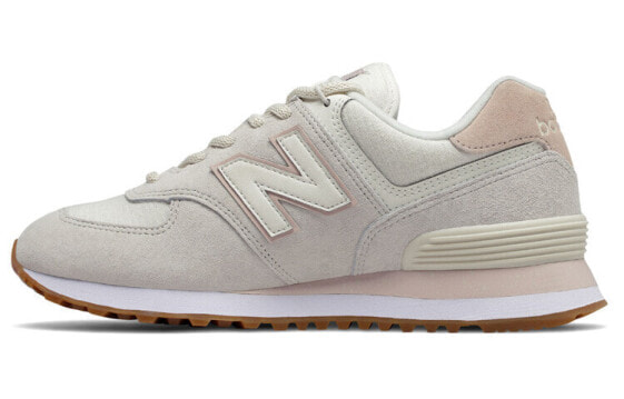 New Balance NB 574 低帮 跑步鞋 女款 浅粉白 B宽 / Кроссовки New Balance NB 574 B WL574SAY