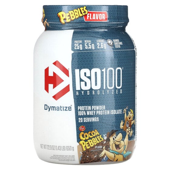 ISO100 Hydrolyzed, 100% Whey Protein Isolate, Cocoa Pebbles, 1.43 lb (650 g)