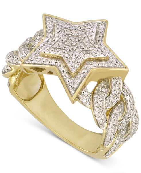 Кольцо Macy's Diamond Star Chain Link in 10k Gold.