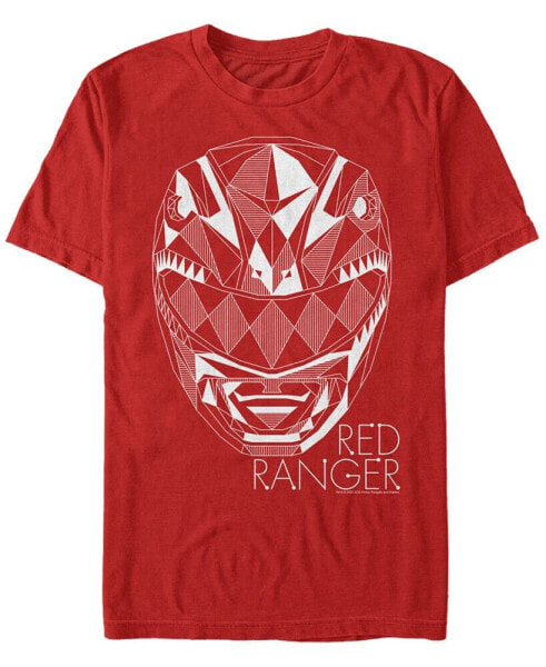 Men's Red Ranger Lines Short Sleeve Crew T-shirt