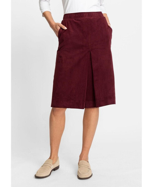 Faux Suede PullOn Skirt