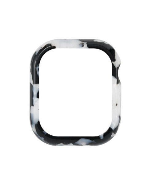 Women's Black and White Acetate Protective Case designed for 44mm Apple Watch